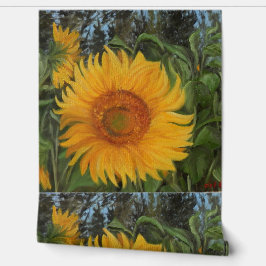 Papel mural con girasoles que alegrarán tu hogar tapete