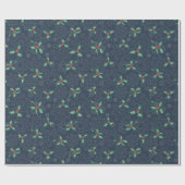 Papel navideño con copos de nieve y acebo geschenkpapier (Flach)