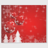 Papel para navidad red white Merry Christmas Geschenkpapier (Flach)