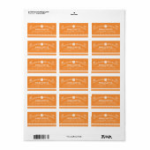 Papel Picado Address Labels - Orange Adressaufkleber (Vorne)