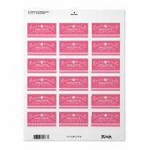 Papel Picado Adress Labels - Rosa Adressaufkleber (Vorne)