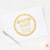 Papel Picado Babydusche Mustard Fiesta Envelope Runder Aufkleber (Umschlag)