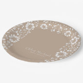 Papel Picado Babydusche Pappteller (Schrägansicht)