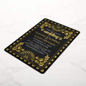 Papel Picado Black Wedding Folieneinladung (Gedreht)