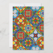 Papel Picado Bloom Blume Mexican Style Wedding Einladung (Rückseite)