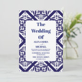 Papel Picado Bloom Blume Mexican Style Wedding Einladung (Stehend Vorderseite)