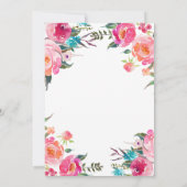 Papel Picado Bloom Blume Mexican Style Wedding Einladung (Rückseite)