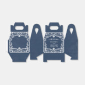 Papel Picado Boda Mexican Rustic Blue Wedding Geschenkschachtel (Ungefaltet)