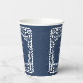 Papel Picado Boda Mexican Rustic Blue Wedding Pappbecher (Links)