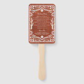 Papel Picado Boda Mexican Terracotta Wedding  Fächer (Rückseite)