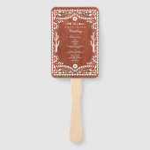 Papel Picado Boda Mexican Terracotta Wedding  Fächer (Vorderseite)