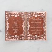 Papel Picado Boda Mexican Wedding Order of Service Programm (Innenseite)