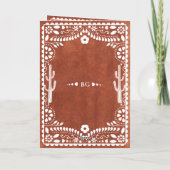 Papel Picado Boda Mexikanische Hochzeits-Ablaufpla Programm (Rückseite)