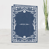 Papel Picado Boda Mexikanische Hochzeits-Ablaufpla Programm (Rückseite)