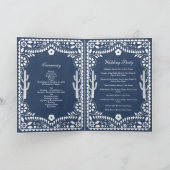 Papel Picado Boda Mexikanische Hochzeits-Ablaufpla Programm (Innenseite)