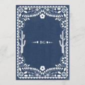 Papel Picado Boda Mexikanische Hochzeitsplanung Programm (Rückseite)