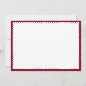 Papel picado bordeauxrot, weiß mexikanisch, Quince Einladung (Rückseite)