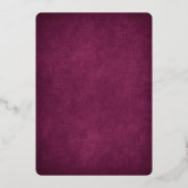 Papel Picado Burgundy Wedding Folieneinladung (Rückseite)