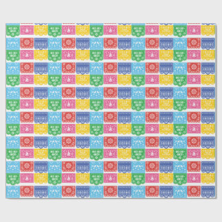 Papel Picado Christmas Wrapping Paper Geschenkpapier
