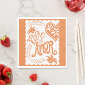 Papel Picado Citrus Orange Fiesta Wedding Banner Serviette (Beispiel)