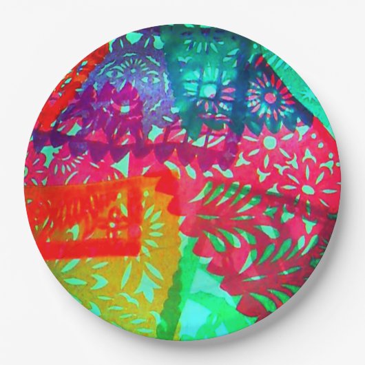 Papel Picado Designpapierplatte Pappteller (Vorderseite)