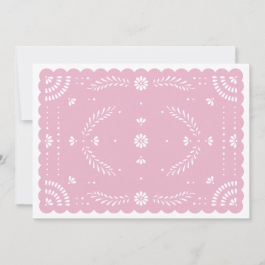 Papel Picado Einladung zur mexikanischen Brautdusc (Rückseite)