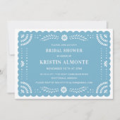 Papel Picado Einladung zur mexikanischen Brautdusc (Vorderseite)