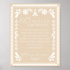 Papel Picado Esta Vela Arde Memoria Poster