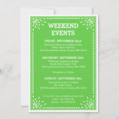 Papel Picado Farbenfrohe mexikanische Hochzeitsemp Einladung (Rückseite)