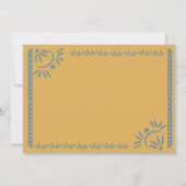 Papel Picado Fiesta Sweet 16 Mexican Scallop Blue Einladung (Rückseite)