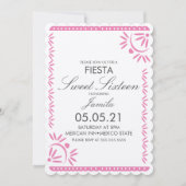 Papel Picado Fiesta Sweet 16 Mexican Scallop Kraft Einladung (Vorderseite)