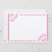 Papel Picado Fiesta Sweet 16 Mexican Scallop Kraft Einladung (Rückseite)