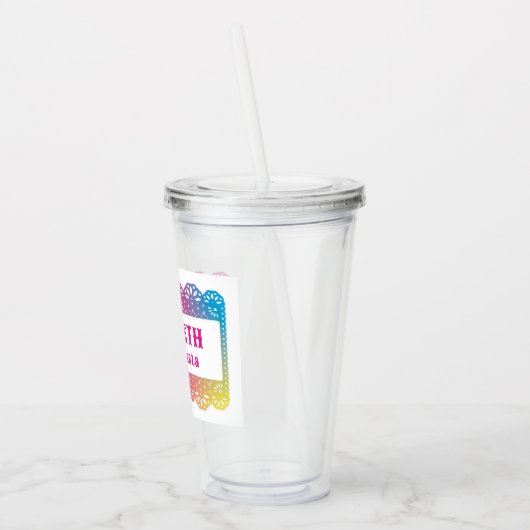 Papel Picado Fun Fiesta Acrylic Tumbler Acryltrinkbecher (Links)