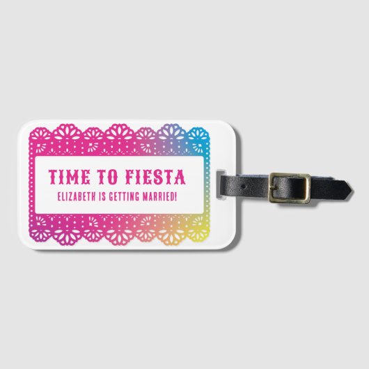 Papel Picado Fun Fiesta Gepäckanhänger (Vorderseite (Horizontal))