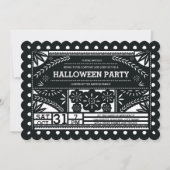 Papel Picado Halloween-Party Einladung (Vorderseite)