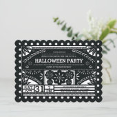 Papel Picado Halloween-Party Einladung (Stehend Vorderseite)
