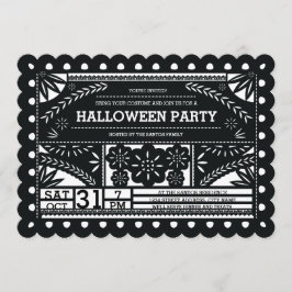 Papel Picado Halloween-Party Einladung