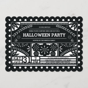 Papel Picado Halloween-Party Einladung