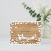 Papel Picado Hochzeitseinladung - Liebliche Tauben Ankündigungspostkarte (Stehend Vorderseite)