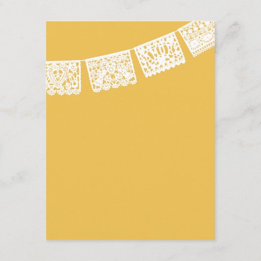 Papel Picado | Hochzeitskarte Begleitkarte (Rückseite)