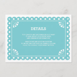 Papel Picado Insert Card - Blue