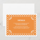 Papel Picado Insert Card - Orange (Vorne/Hinten)