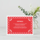 Papel Picado Insert Card - Orange (Stehend Vorderseite)