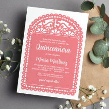 Papel Picado Inspiriert Pink Quinceanera Geburtsta