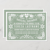 Papel picado Liebe Hochzeit Brautparty Einladung (Vorne/Hinten)