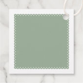 Papel picado liebt Vögel beim Hochzeitsfest Geschenkanhänger (Rückseite)