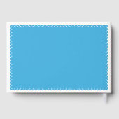 Papel picado liebt Vögel blaues Gästebuch (Rückseite)