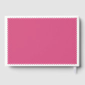 Papel picado liebt Vögel Rosa Gästebuch (Rückseite)