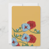 Papel Picado Mexican Botanical Florals Fiesta Einladung (Rückseite)