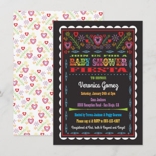 Papel Picado Mexican Fiesta Baby Shower Einladung